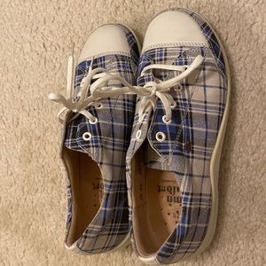 Finn Confort blue plaid sneakers 38